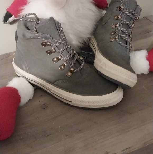 Converse Other - Gray High-Top All Star Converse Sneakers with White Soles